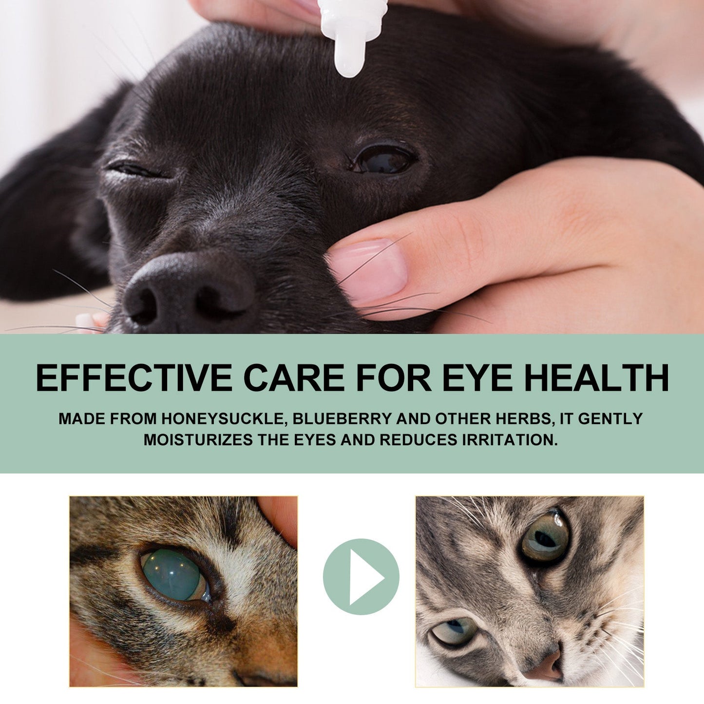 Eye Drops For Cats And Dogs, Pet Eye Clean Eye Care Drops For Tear Stains And Dirt