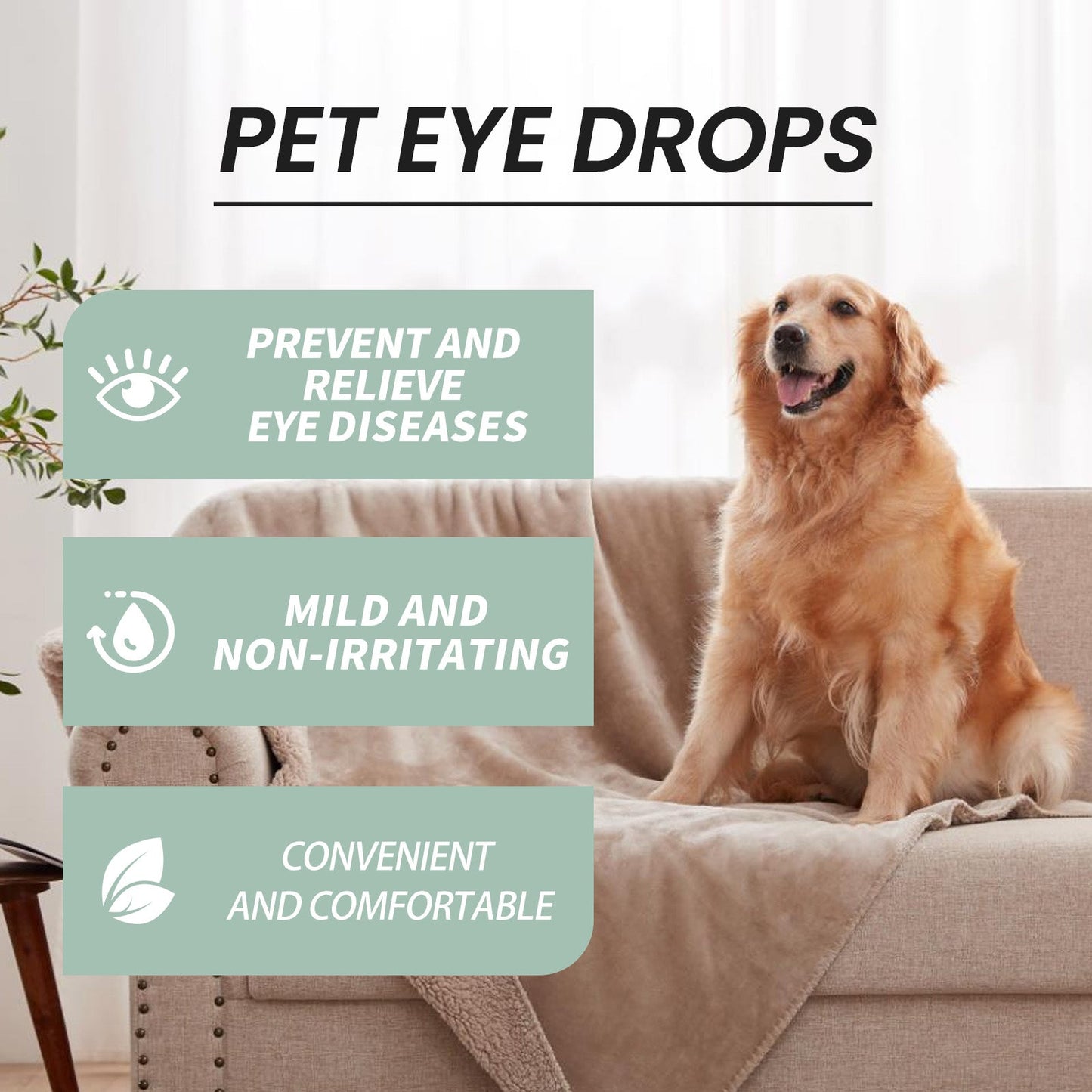Eye Drops For Cats And Dogs, Pet Eye Clean Eye Care Drops For Tear Stains And Dirt